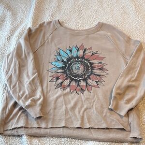 Maurices Tan Sunflower Graphic Top